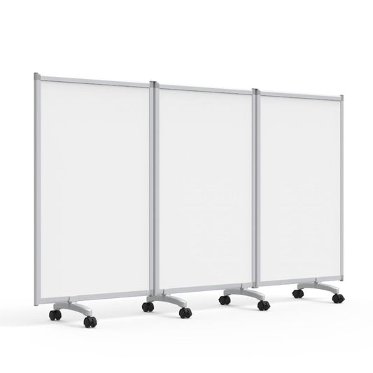 Luxor MB9152WW 3-Panel Mobile Magnetic Whiteboard Room Divider