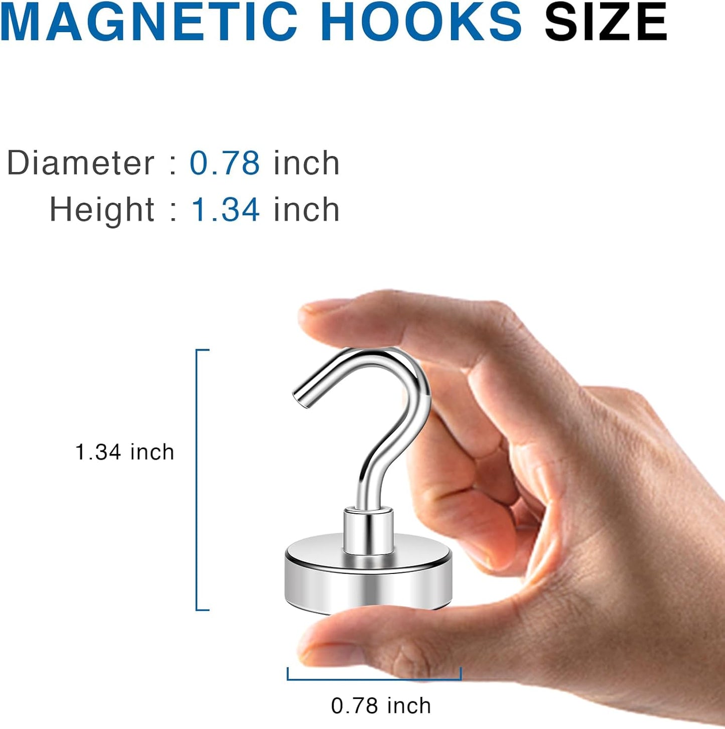 LOVIMAG Strong Magnetic Hooks Heavy Duty, 50lbs Magnet Hooks for Cruise Cabin, Strong Magnets for Hanging, Refrigerator, Locker Accessories, Cruise Ship Essentials Must Haves, Kitchen, Office- 4 Pcs
