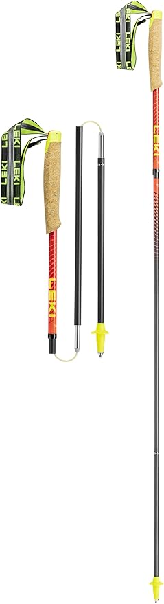 LEKI Neotrail Pro FX.One Superlite Trekking Poles - Carbon Foldable Lightweight Poles for Hiking & Trail Running