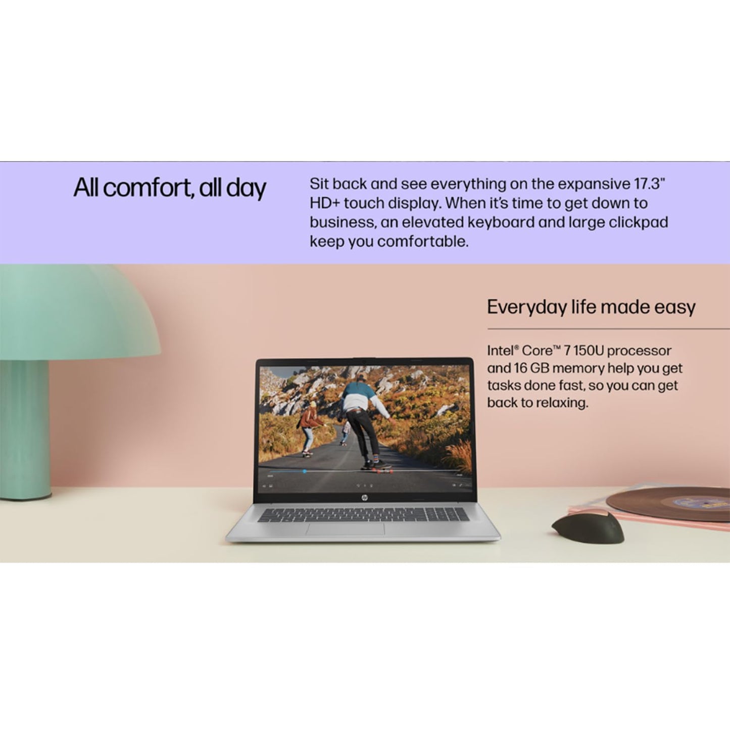 Hp Pavilion 17.3 Touchscreen Laptop | Intel 7-150U Processor (10-Core) | 32Gb Ram | 1Tb Storage (512Gb Pcie Ssd + 512Gb External