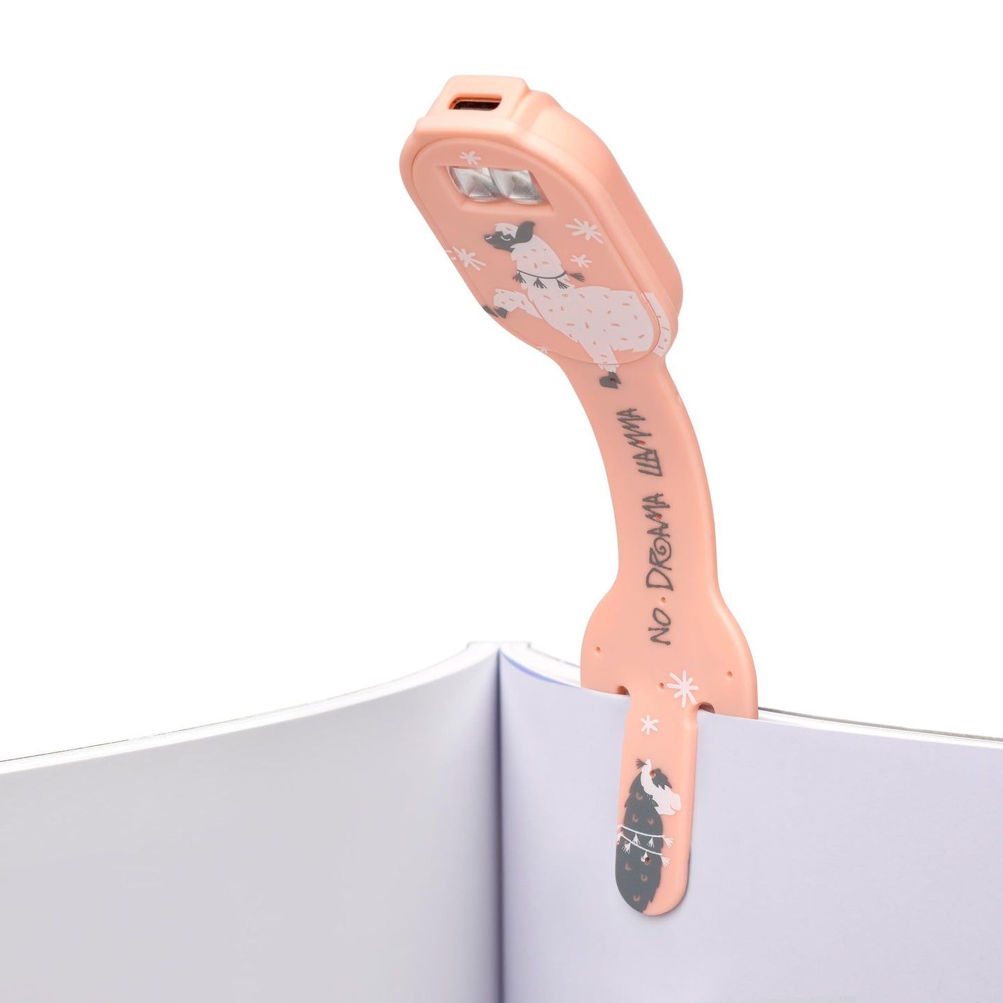 Gifts For Readers & Writers Flexilight Bookmark Light | Rechargeable Led Clip-On | Llama Color | Ideal For mature-themeds & Kids