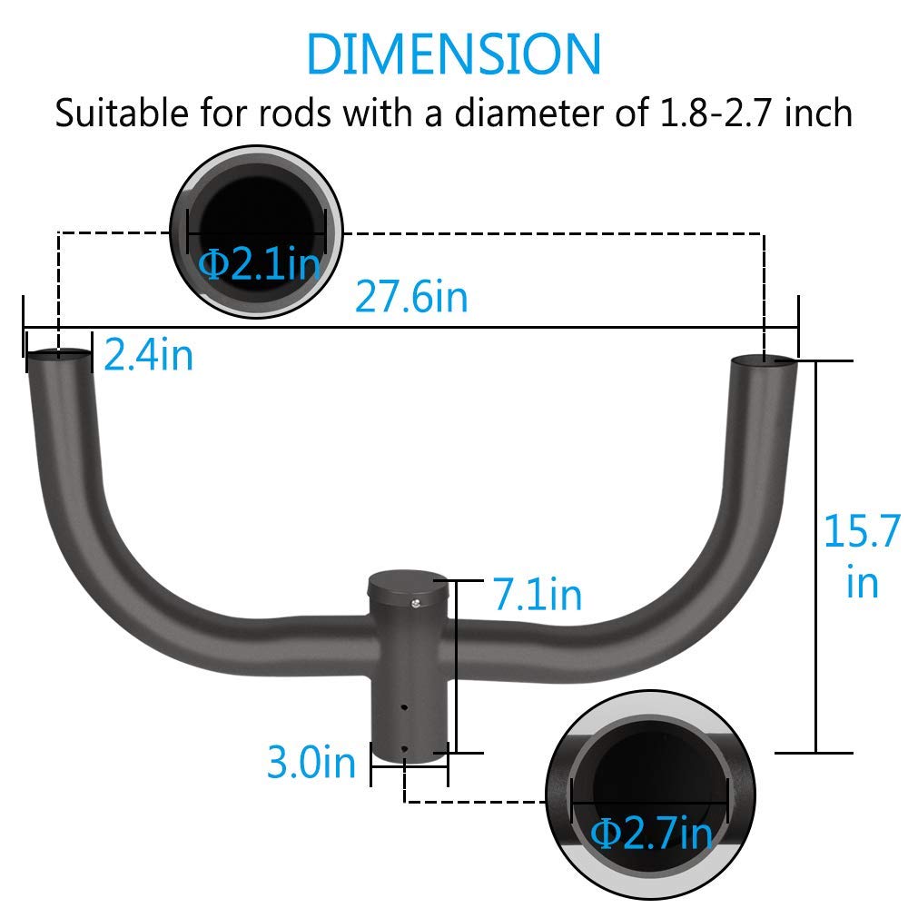 Ledmo Double Bullhorn Bracket For Led Parking Lot Light, 180° Mount, Metal, 300W/Arm Mount, Brown, Model Led1117