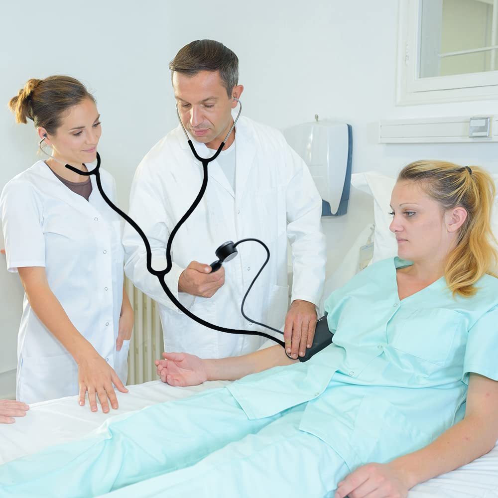 Ever Ready First Aid Deluxe Dual-Head Teaching Stethoscope for Medical Training, Nursing Students and Teachers – Black