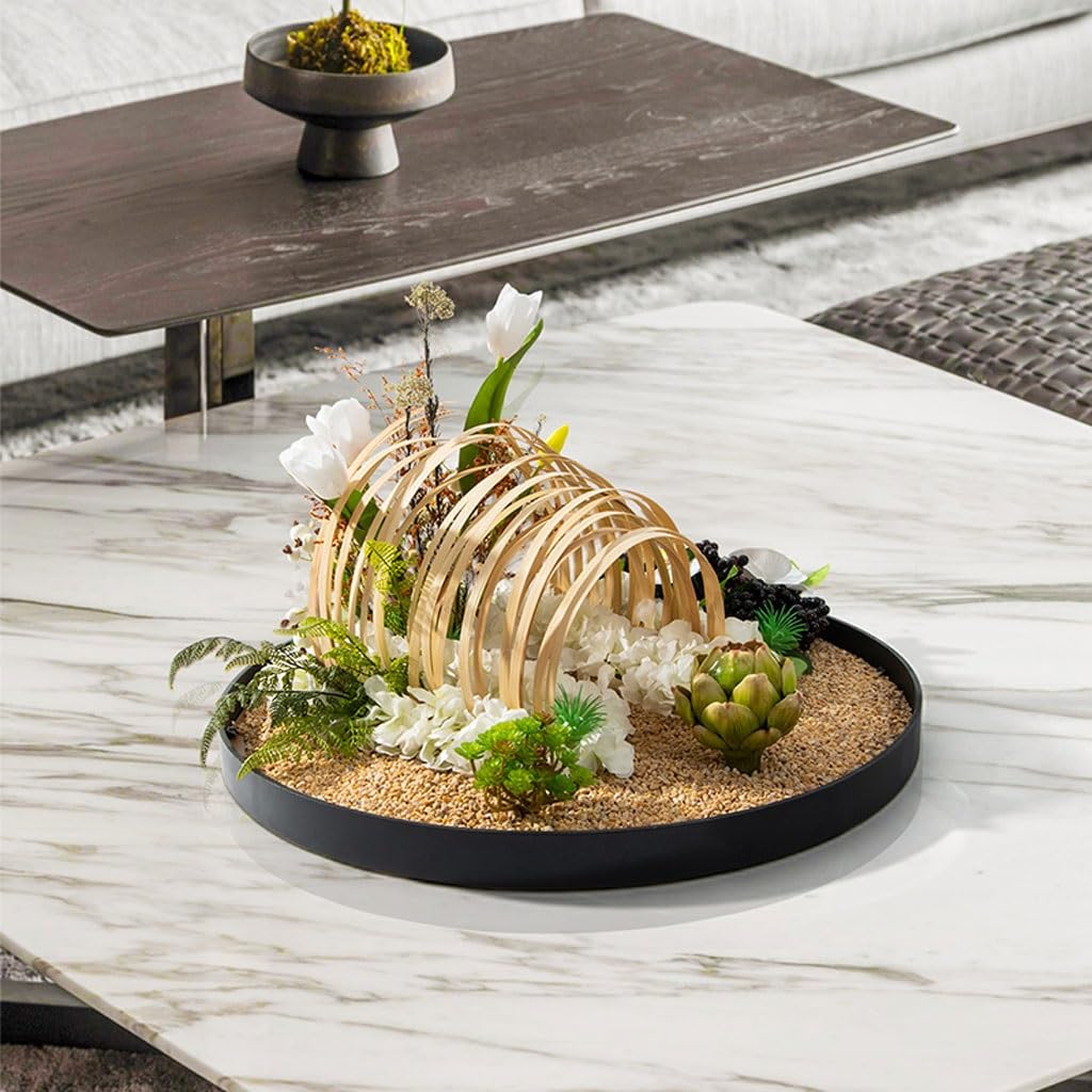 Faux Tree Large Round Table in The Middle of The Turntable Flower Hotel Table Restaurant Light Luxury Decorations Landscape Decorations Faux Plants Indoor(Large)
