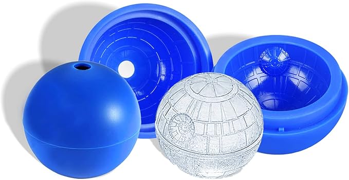 Planet Shaped Ice Cube Mold Large Ice Ball Maker Silicone Ice Mould Tray and Chocolate Maker Tools for Whiskey, Bourbon and Cool Drinks (2)