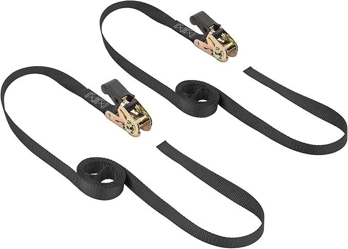 PowerTye MFG - Endless Ratchet Straps - 1in x 7ft No Hooks, Premium Tie Down Straps for Motorcycle, Kayak, Truck & Trailer...