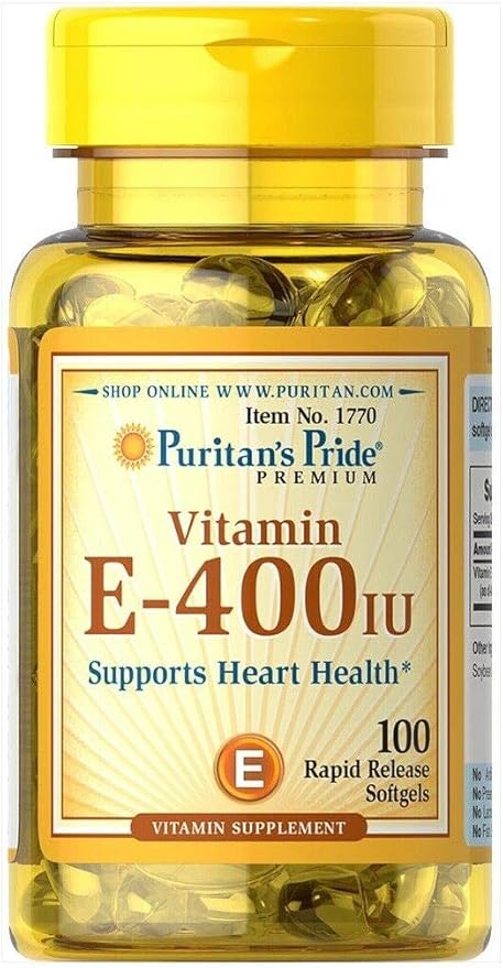 Puritan's Pride Vitamin E400 Iu Softgels, Unflavored, 100 Count