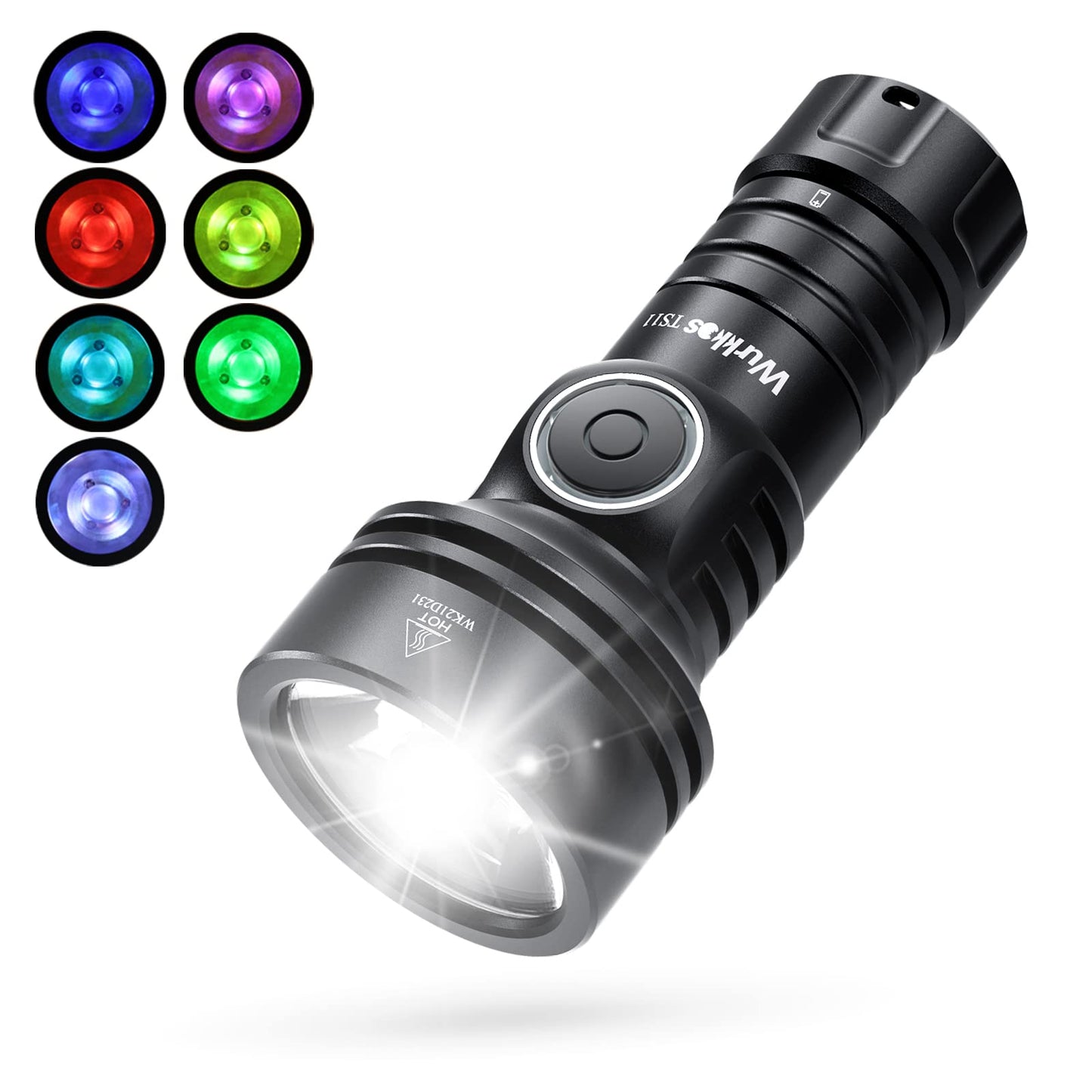 Wurkkos TS11 EDC Flashlight, Rechargeable LED, 616M Beam, Compact, Aluminum, Small, Black New
