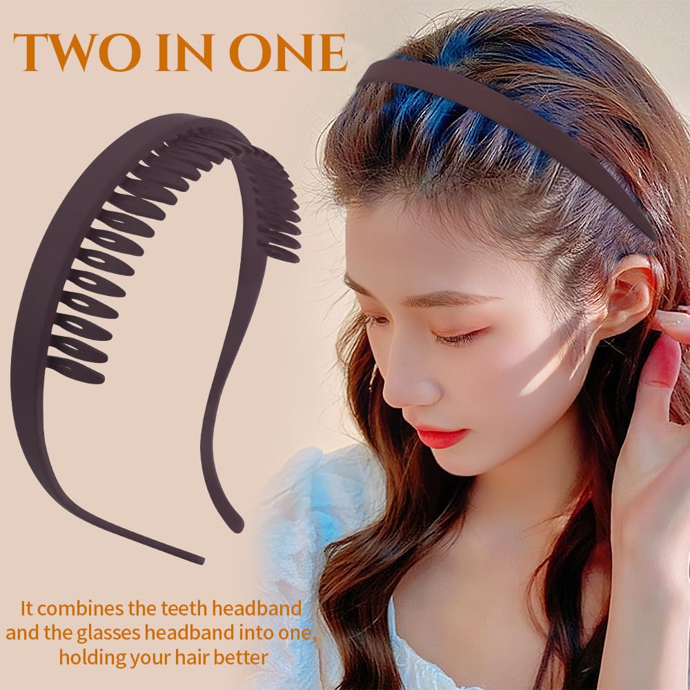 TOBATOBA Headbands for Women Non Slip for Glasses Wearers No Pressure No Headache Comfortable Square Sunglasses Headband Zig Zag