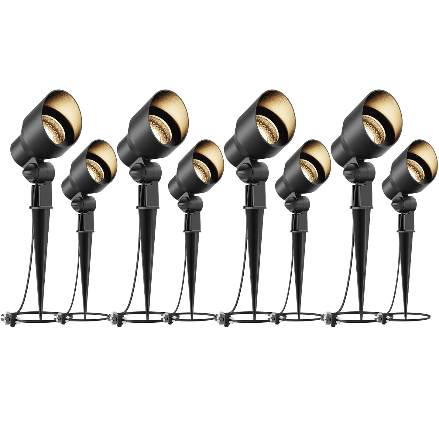 Malibu 20W Landscape Lighting Outdoor Landscape Spotlights Low Voltage 12V Ac Warm White Lighting 145Lumen Waterproof For Driveway Yard Lawn Patio Walls Trees 8Pack 8301-9604