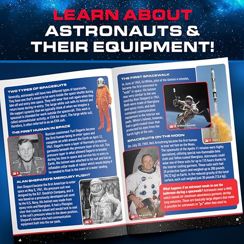 NASA Astronaut Helmet Halloween Costume Accessory for Kids – Wearable Space Helmet with Foam Padding, Sticker Sheet & Lear...
