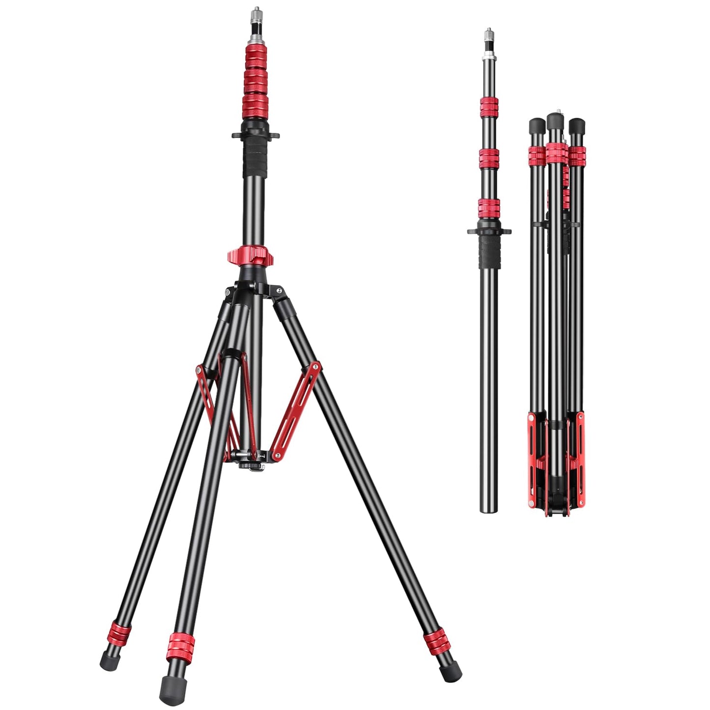 FreeSea Light Stand Aluminum, Adjustable Tripod Stand for Photography, 260cm/102inch Studio Sturdy Tripod for Speedlite Flash Softbox Strobe Light Camera with Carrying Bag