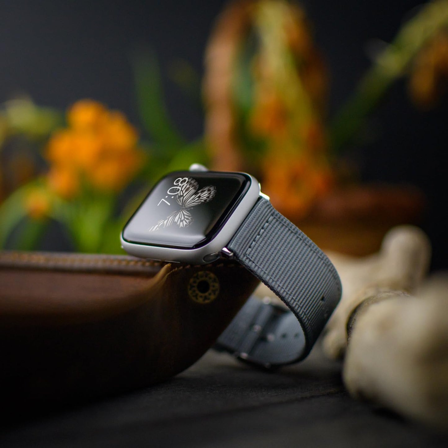 Archer Watch Straps - Premium Nylon Straps For Apple Watch (Gray, Stainless, 40/41/42Mm)