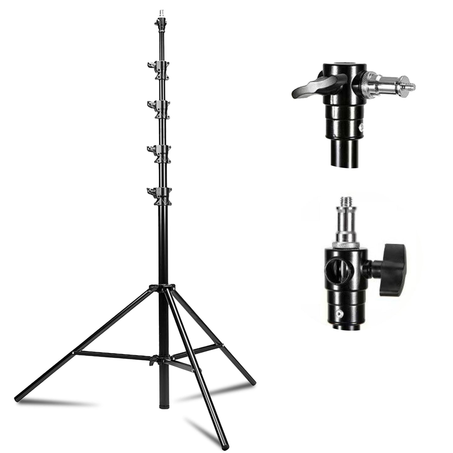 Kate Heavy Duty Light Stand Tripod - 15.7ft Air Cushioned Aluminum Alloy Lighting Stand with Tripod, 2 Sandbags & 1/4"-3/8" Adapter, 9.46lb Load for Studio/Indoor/Outdoor Video Photography