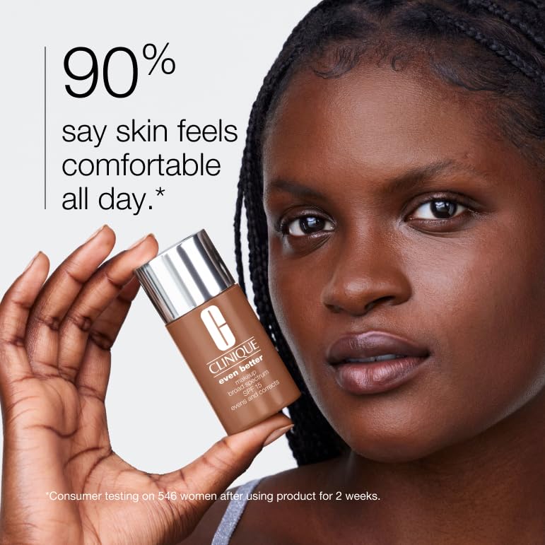 Clinique Even Better Makeup Foundation Broad Spectrum SPF 15 | Medium Coverage + Natural Finish | With Vitamin C | Evens Skin To