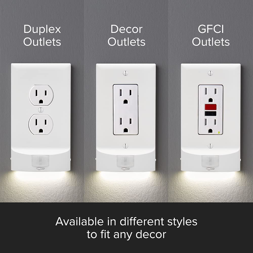 SnapPower MotionLight LED Night Lights - Auto On/Off Sensor, Bright/Dim/Off Options, D?or (3 Pack), White, Model PP MotionLight