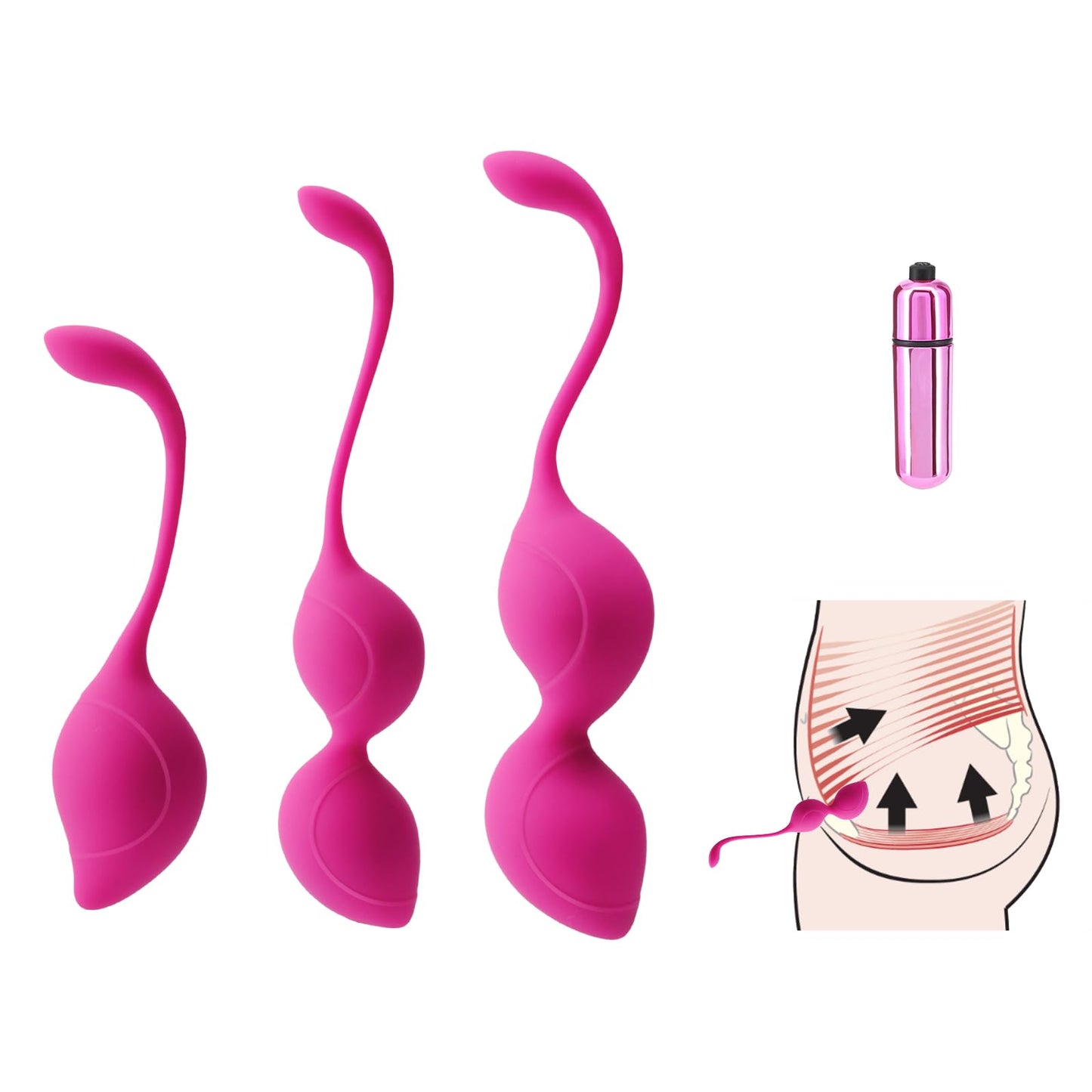 Kegel Tightener Balls: for Vaginal Tightening Ben was Balls for Women Pelvic Floor Muscle Strengthening Kegel Weights Ben Wa Balls Set Kegel Balls Set for Women Tightening Exercise Beginners Advanced
