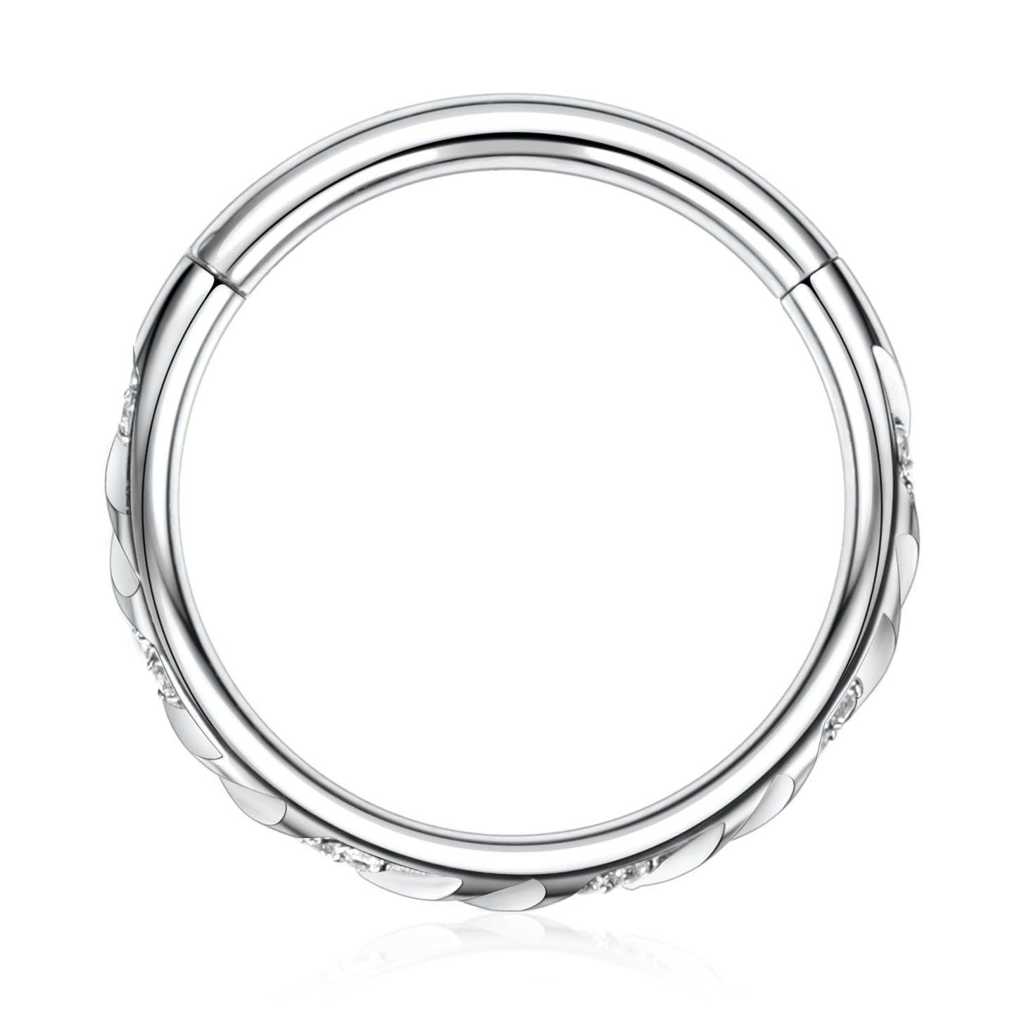 16G Conch Daith Helix Rook Orbital Tragus Piercing Jewelry Silver Septum Daith Ear Conch Jewelry CZ Nose Ring Cartilage Conch Ea