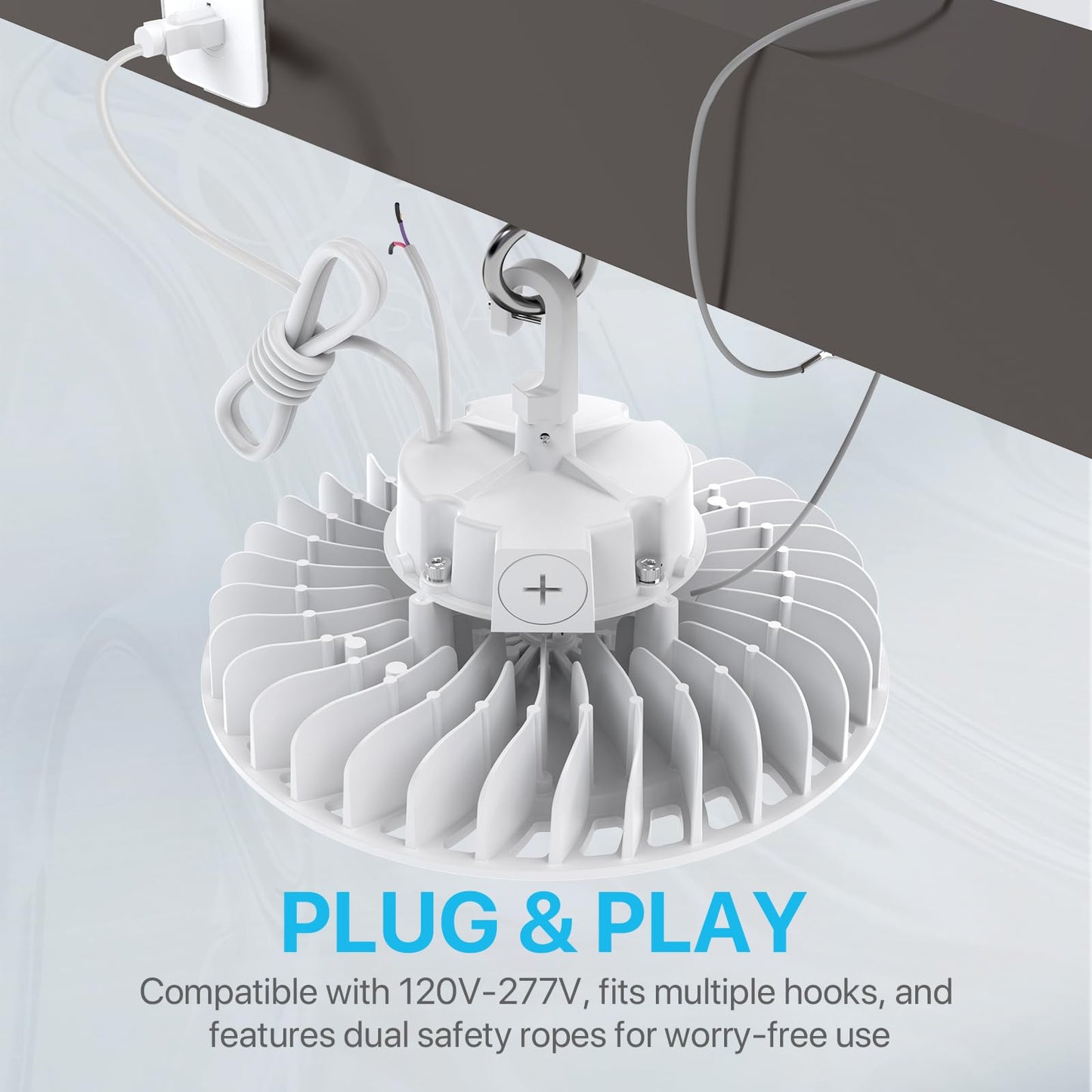 Hyperlite 100W High Bay Led Light, 14,000Lm, 5000K Daylight White, Aluminum, Dimmable, Ul Listed, Model Ces-Ls-H