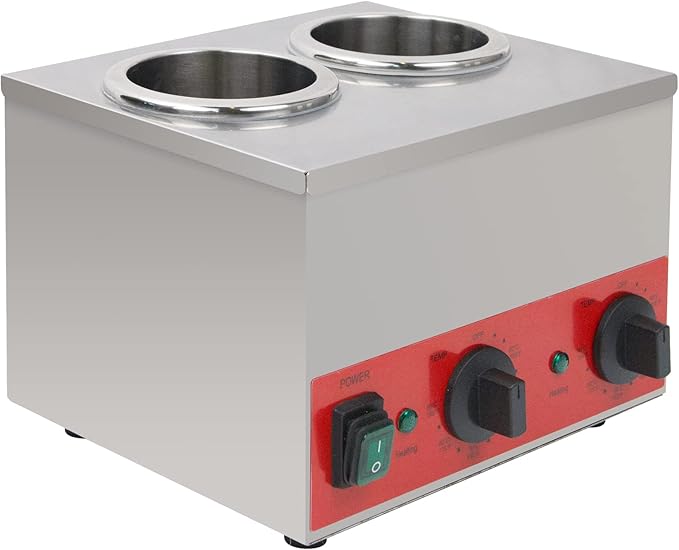 Hakka Sauce Bottle Warmer, Electric Squeeze Bottle Warmer Commercial Nacho Cheese Double Dispenser Warmer, Jam Chocolate Butter Preservation Machine 105-195℉, 110V (2 Grids)
