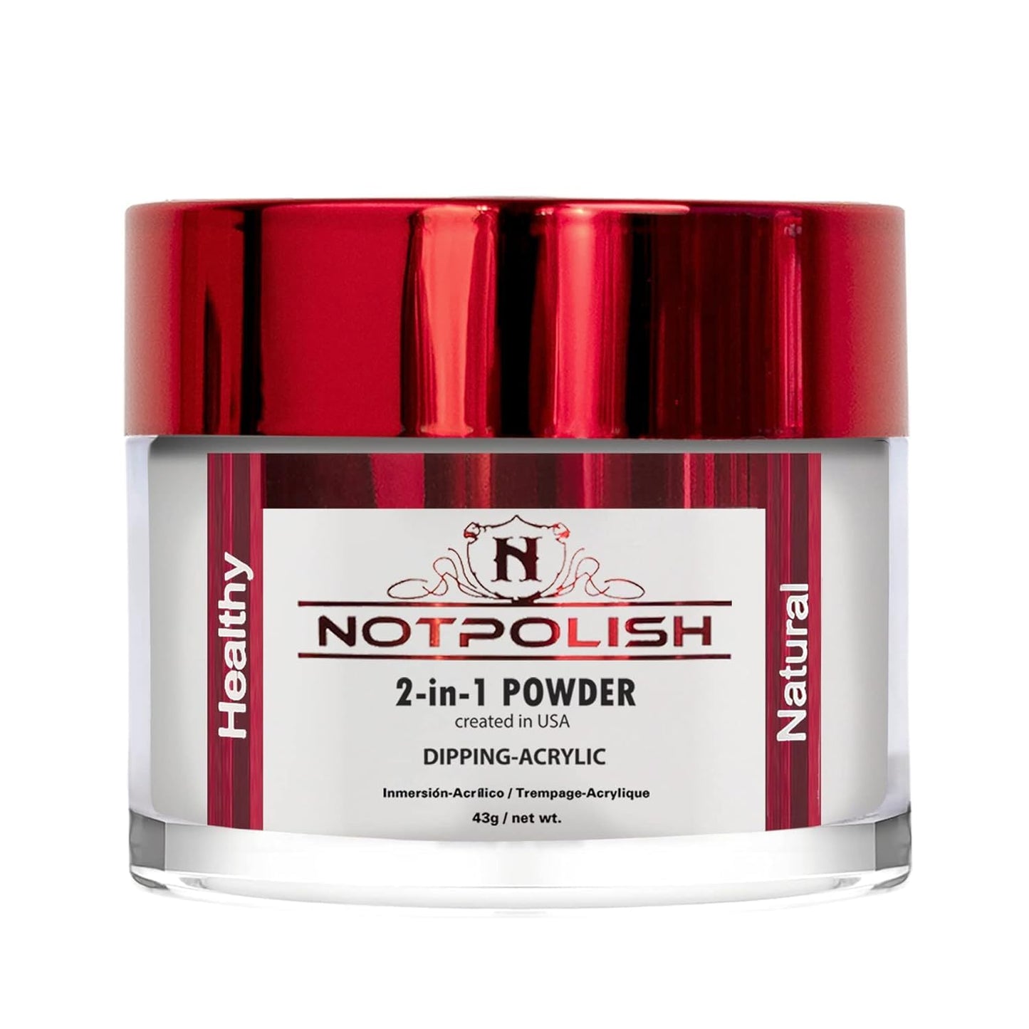 Notpolish Dip Powder for Nails - Artistic Perfect Dip in White - Vibrant Color & Long Wear - For Dipping or Dabbing, No UV Neede