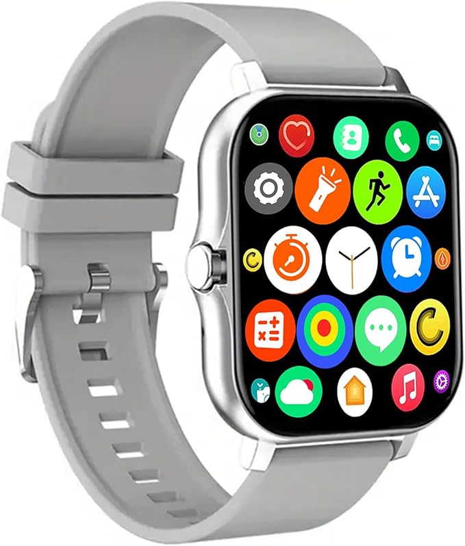 OICIIDO Smart Watch, 1.83" Upgraded Full Touchscreen Smart Watch for Android iPhones with Heart Rate Blood Pressure Monito...