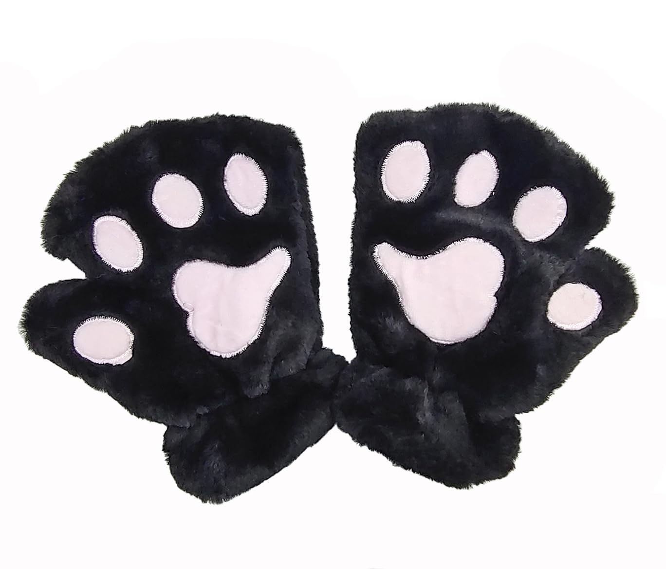 Dan Ching Women's Cat Paw Gloves - Adult Black Cat Costume Accessories