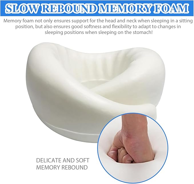 Travel Pillow, Neck Pillow, Neck Pillow for Traveling, 360° Travel Neck Pillows for Airplanes, Memory Foam Airplane Pillow, Soft Airplane Neck Pillow Stowable U-Shaped Pillow (Black)