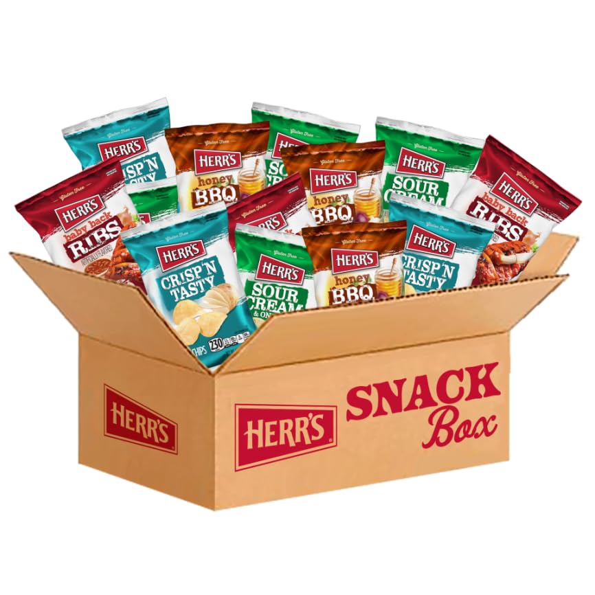 Herr s Multipack Chip Box, Assorted Flavors, Bulk Snacks - 1.5 Ounce (Pack of 24 bags)
