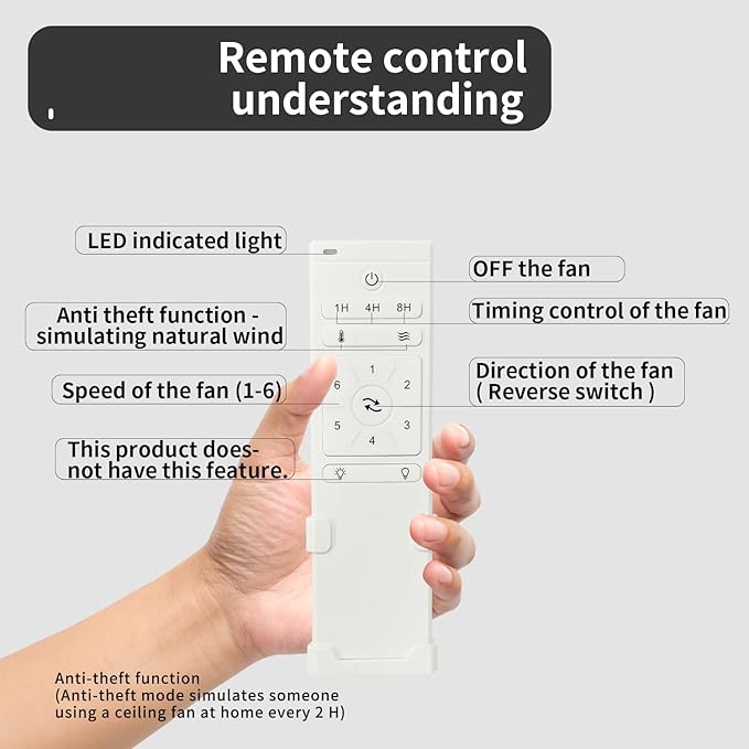 Bigzone 60" White Ceiling Fan Without Lights,DC Motor Quiet Energy Saving,3 White Balsa Wood Blades,Outdoor/Indoor Ceiling Fan With Remote Control，Reversible Blades