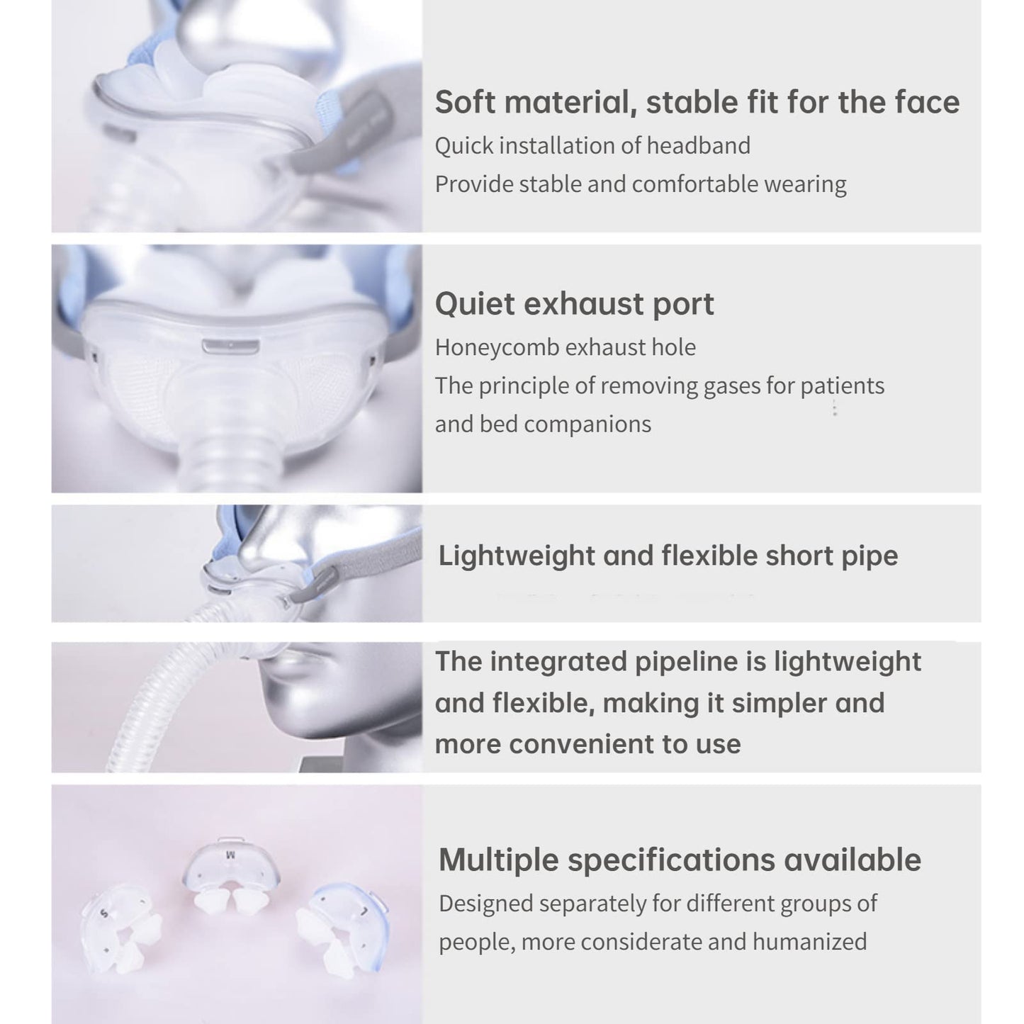 Gbbazu Nasal Pillow Tube Frame, Reuse Tube Frame Nasal Pillow Fit for AirFit P10, Headgear Strap Accessory Includes Headgear, Frame, Tube,3 x Nasal Pillow