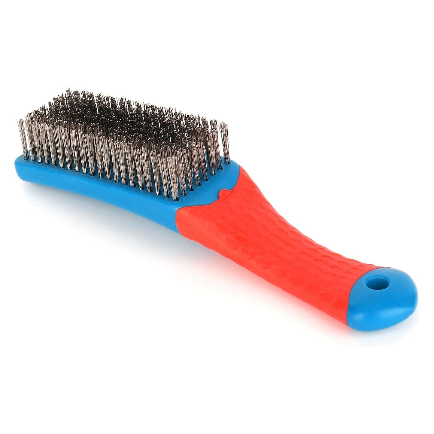 Wire Brushes for Cleaning-Heavy Duty Stainless Steel Wire Scratch Brush for Metal Rust Cleaning,Paint Scrubbing with Rubber Covered Handle (1)
