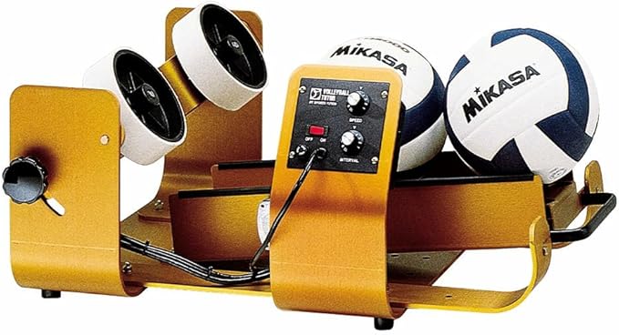 Volleyball Tutor - Gold Battery Model Volleyball Machine. Portable. Automatically Feeds Balls. Speeds up to 60 MPH. Trajec...