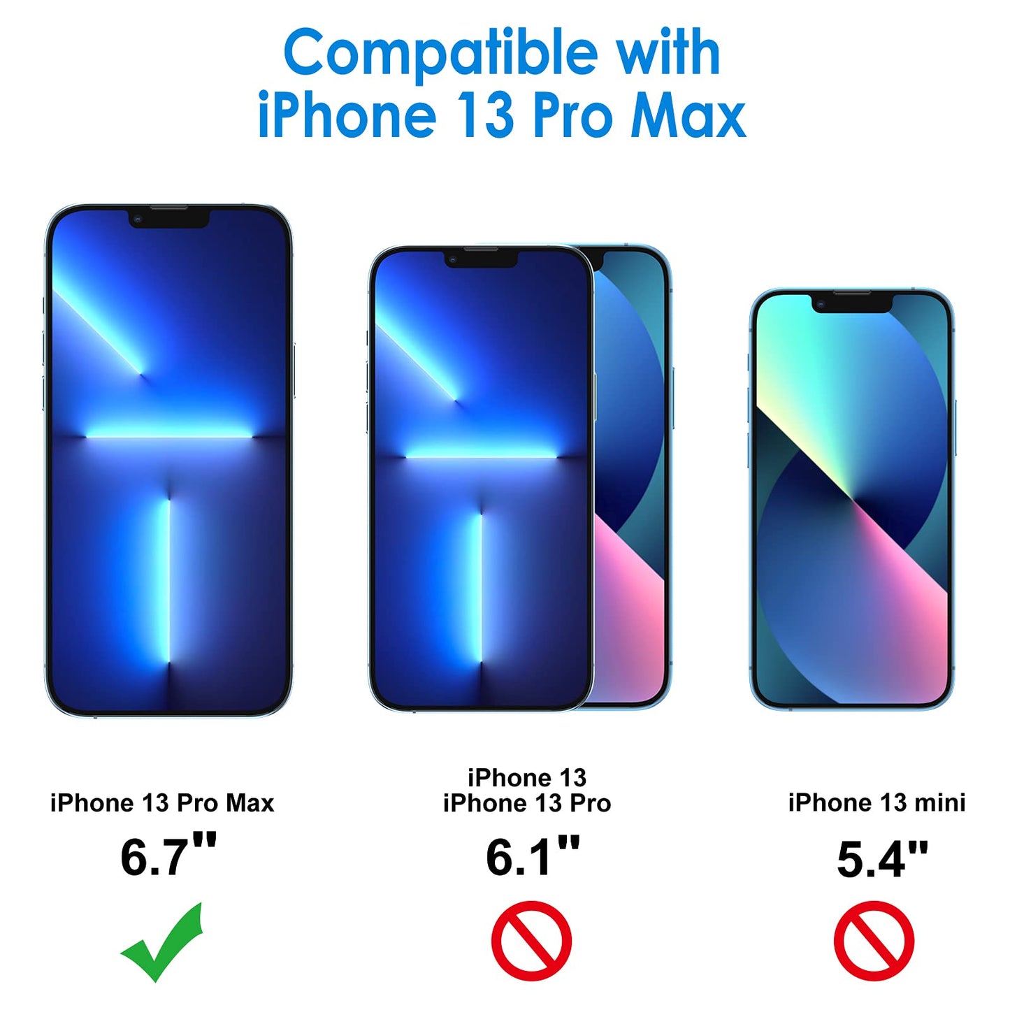 Jetech Screen Protector For Iphone 13 Pro Max 6.7-Inch, Tempered Glass Film With Easy-Installation Tool, Case-Friendly, Hd Clear