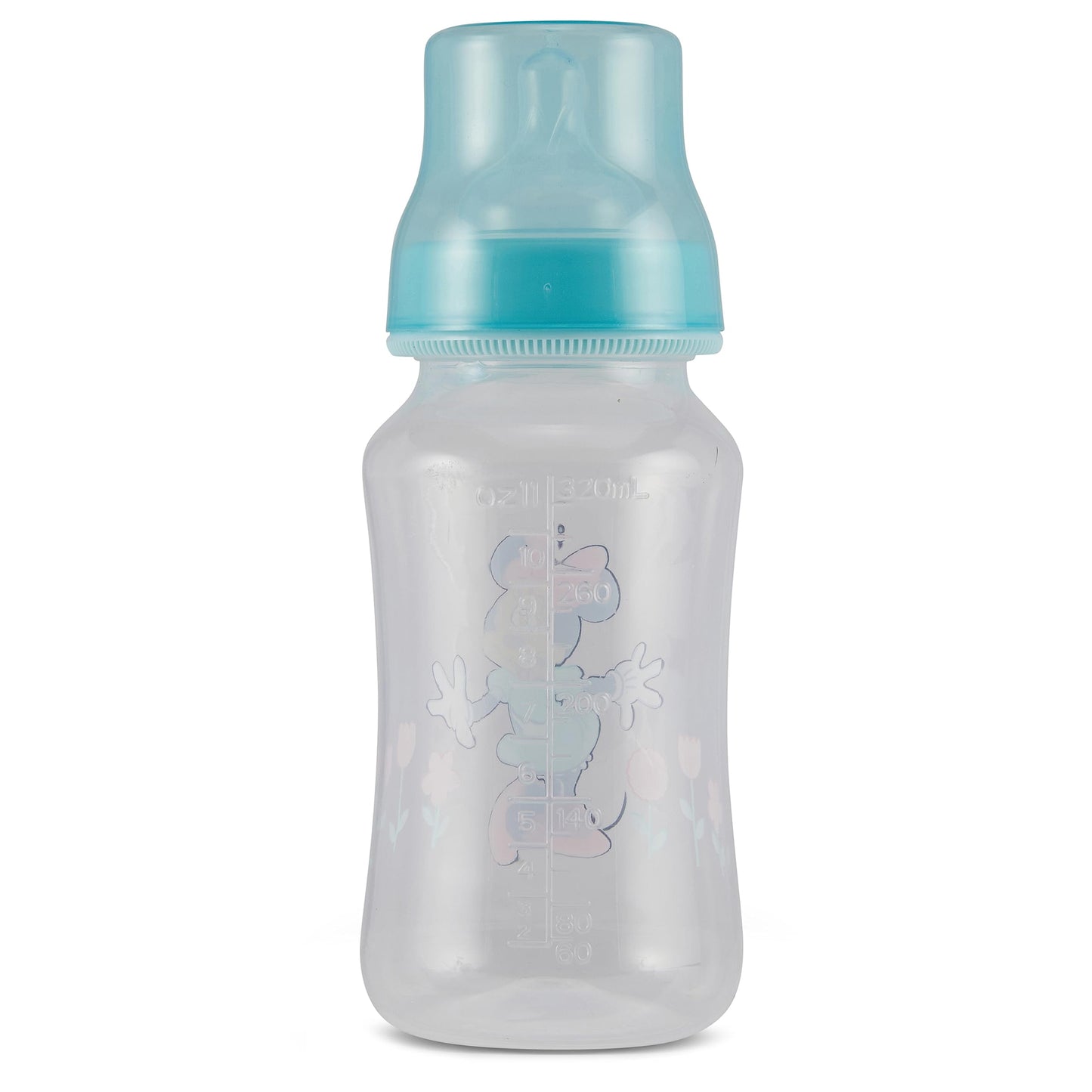 Disney Minnie Mouse Baby Bottles 11 oz for Boys or Girls | 2 Pack of Infant Hourglass Shaped Bottles with Cover for Newborns and All Babies | BPA-Free Plastic Baby Bottle for Baby Shower