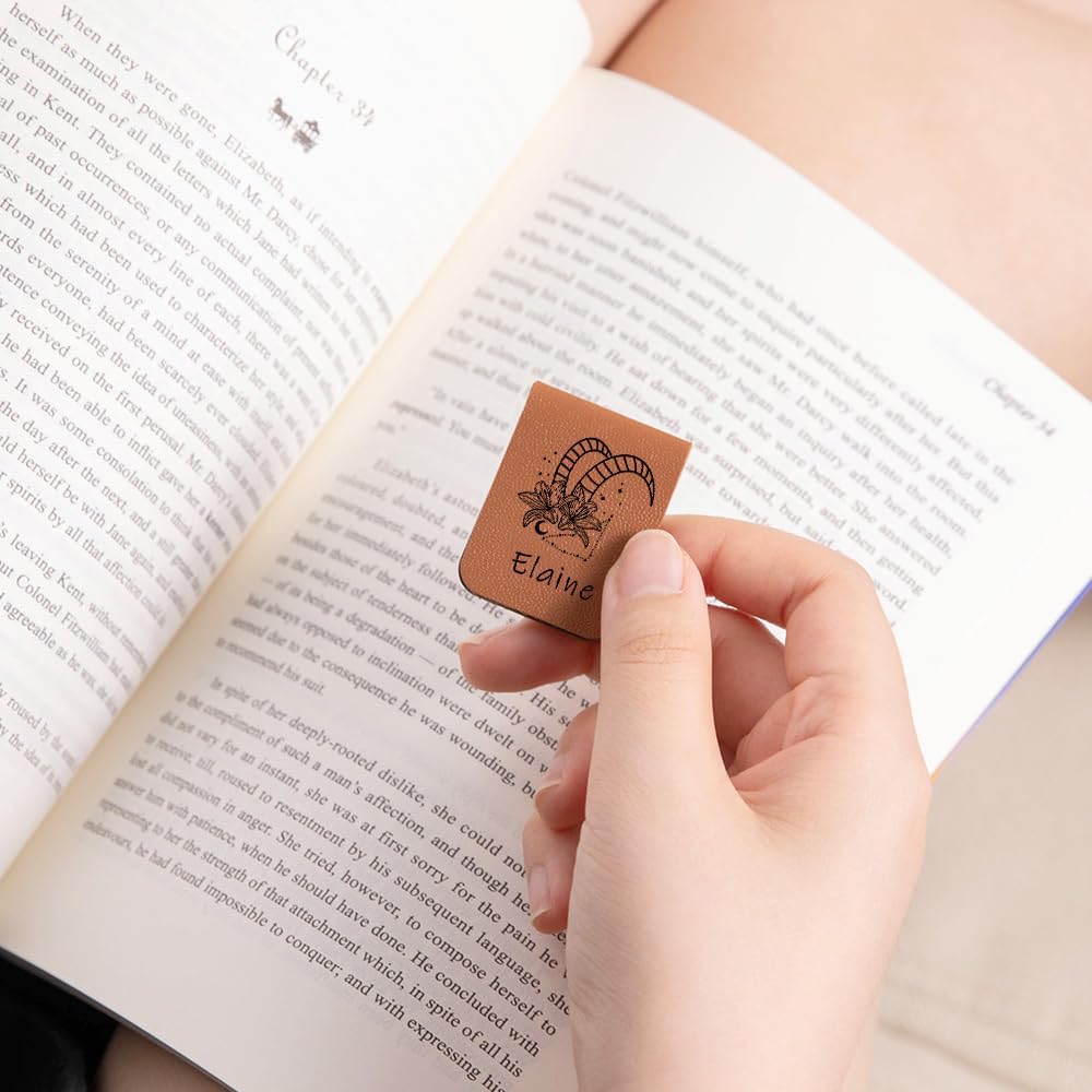 CALLIE Personalized Magnetic Bookmark Clip – Custom Name Reading Gifts for Book Lovers, Birthday Teacher's Day Christmas for Bookworm Gifts (Zodiac Sign)