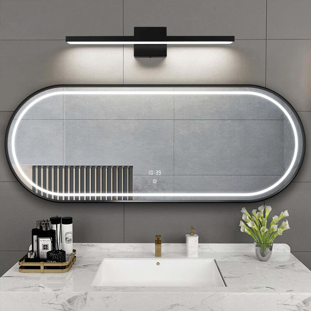 Ralbay 24-Inch Modern LED Vanity Light, 20W Frosted Aluminum, Natural White 4500K, Black Finish, Model 1089