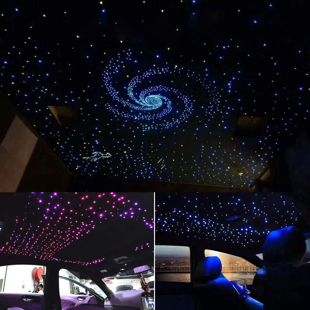 Akepo 20W Dual Head Fiber Optic Lights Kit, Rgbw Twinkle With Remote, 710Pcs 13.1Ft Optical Fiber Strands, Multicolor, Model Qj-L020