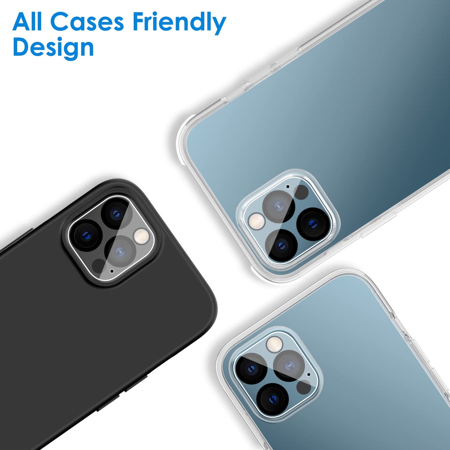 Jetech Camera Lens Protector For Iphone 12 Pro Max 6.7-Inch, 9H Tempered Glass, Hd Clear, Anti-Scratch, Case Friendly, Does Not