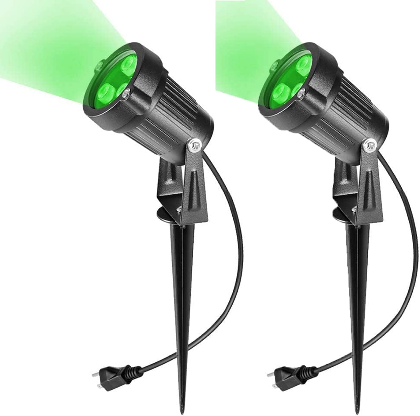 Ourleeme Spot Lights Outdoor - 3W Led Lawn Garden Flood Light Waterproof Landscape Lighting Low Voltage Landscape Lights Spotlights For Yard Green Light Ac 85-265V