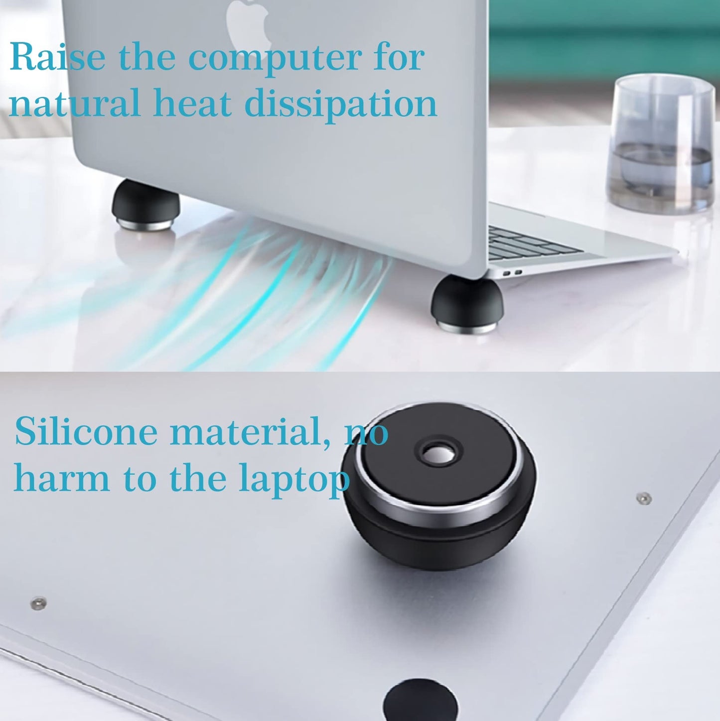 Copora Laptop Cooling Stand, Portable Magnetic Laptop Cooler, Small Invisible Cooler Ball, Ergonomic Laptop Stand For Computer
