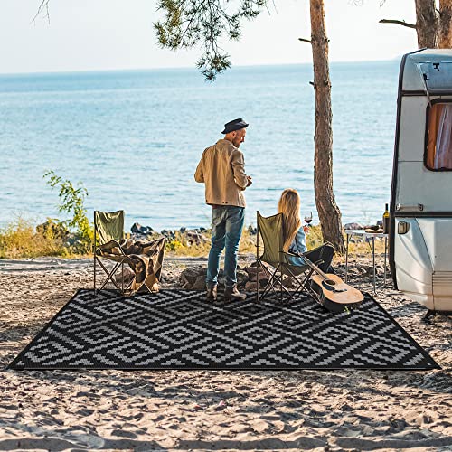 GENIMO Outdoor Rug for Patio Clearance,5'x8' Waterproof Mat,Reversible Plastic Camping Rugs,Rv,Porch,Deck,Camper,Balcony,B...