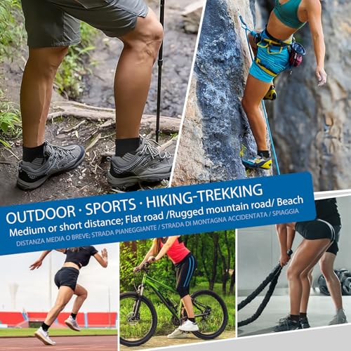 HIKERHEAVENLAR Compression Quarter Hiking Sports Socks Men Women Walking Running Cycling Socks Cushion Fast-drying Breathable