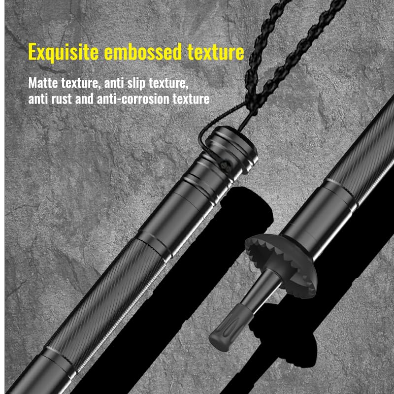 Sakerplus Collapsible Tactical Hiking Trekking Pole, Adjustable Length Aluminum Walking Stick, Lightweight Trekking Staff ...