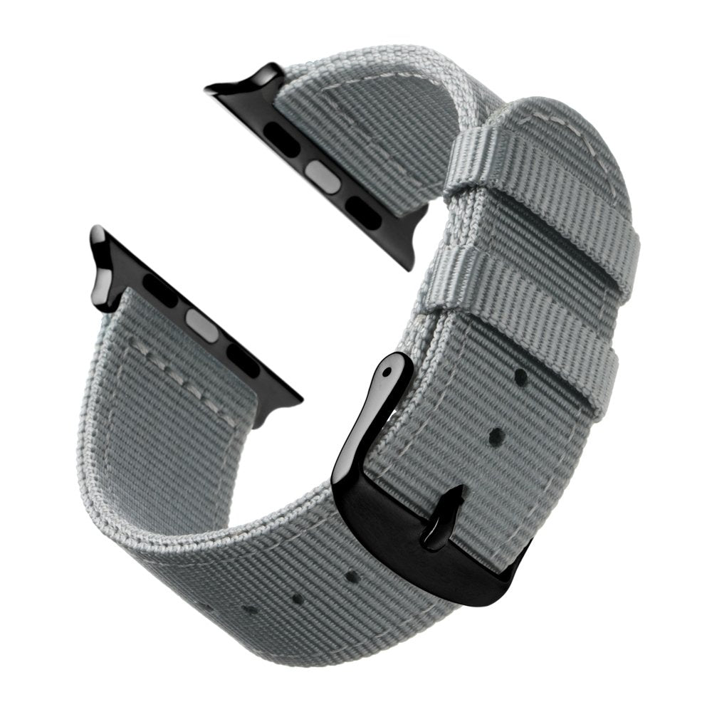 Archer Watch Straps - Premium Nylon Straps For Apple Watch (Gray, Black, 40/41/42Mm)