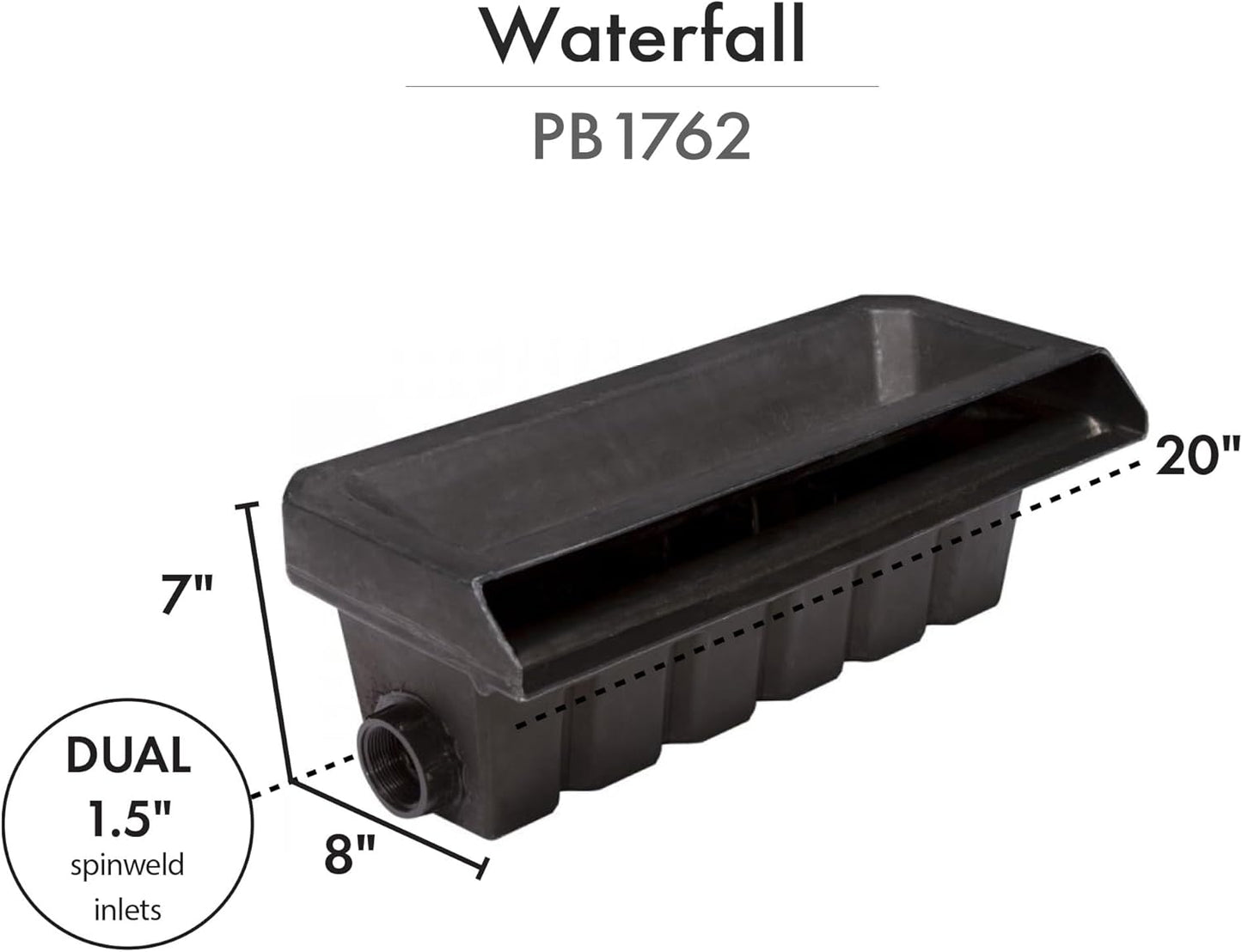 HALF OFF PONDS Pond Free Cascade 4100 Waterfall Kit with 10' x 25' EPDM Liner and 4,100 GPH Pump - PMDP6