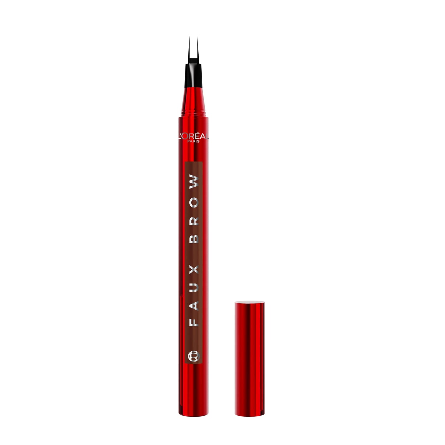 L'Oreal Paris Faux Brow, Hair-Like, Filling Eyebrow Pen with Double-Brush Tip, Fast & Precise Eyebrow Makeup, Light Brunette, 0.