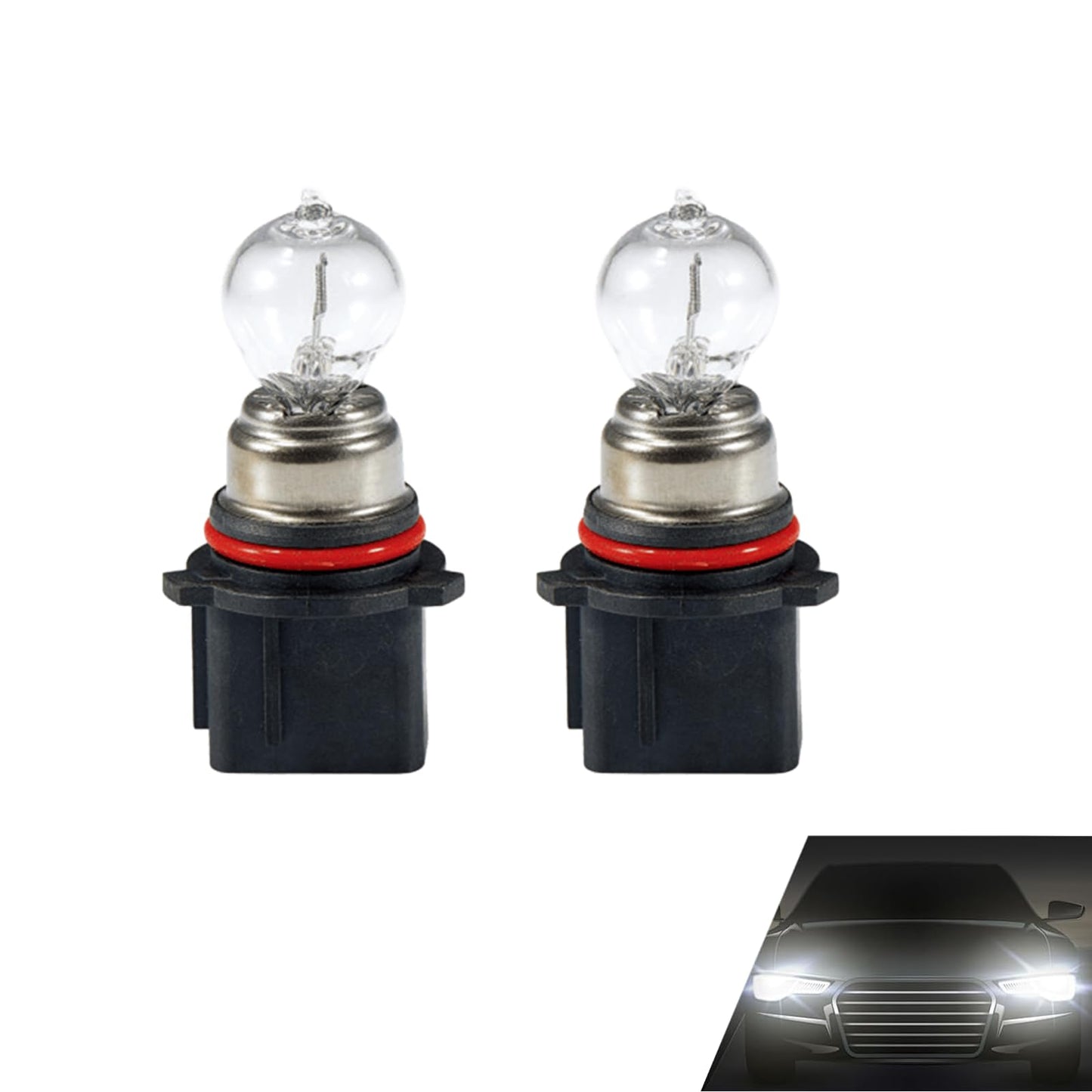 Yytqp 2 Pcs Psx26W Car Fog Light Bulb  12V Daytime Running Lamps  Turn Signal Bulb  Brake Light  Reversing Light Bulb  Automotive Clear Glass Bulbs Lighting Accessory  Universal For Most Cars (White)