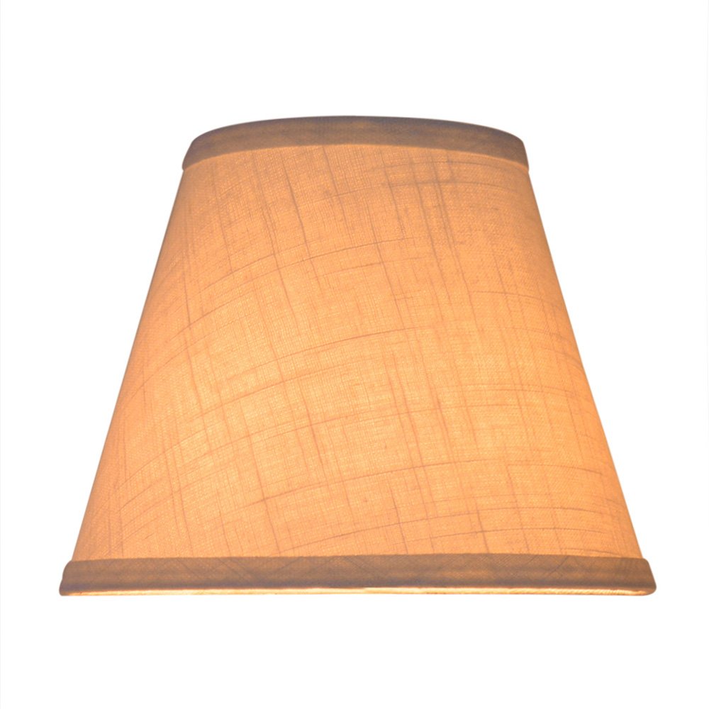 Tootoo Star Barrel Lamp Shade Replacement, 5X9X7 Inch, White Fabric, Spider Model Sx-0256