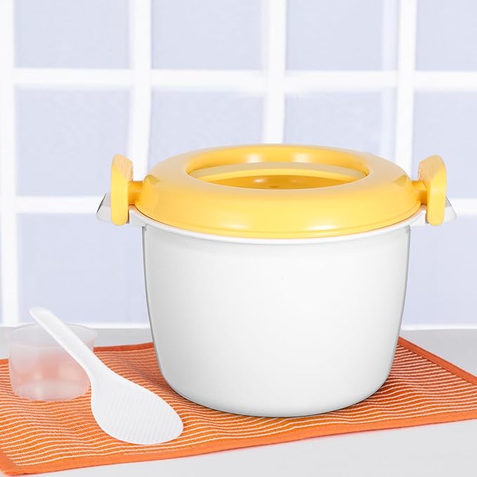 Microwave Rice Cooker Plastic Microwave Steamer Bowl for Vegetables Pasta Soup Food Storage Container
